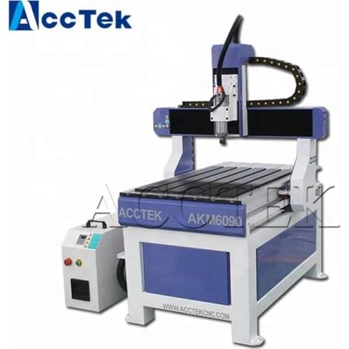 Acctek hot sale mini cnc milling machine cnc router 6090 9060 water cooling 3d wood carving cnc router kits
