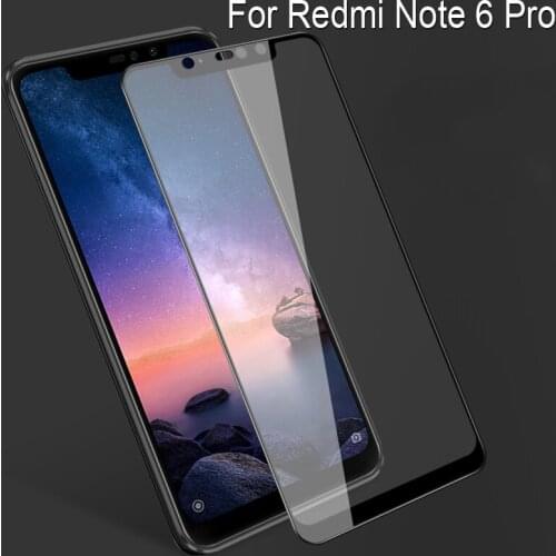 2PCS Full Curved Screen Protector For Xiaomi Redmi Note 6 Pro Full Cover Tempered Glass For Redmi Note 6 Pro Protective Flim