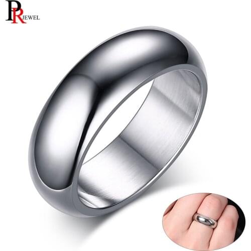 Classic 7mm Stainless Steel Wedding Bands Basic Rings for Men Woman Comfort Fit US Size 6 to 13