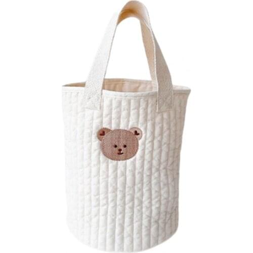 Compact Stroller Hanging Tote Baby Bottle Bag Print Nappy Bag Baby Diaper Totes Wear-resistant Reusable Infant Milk Bag for Home