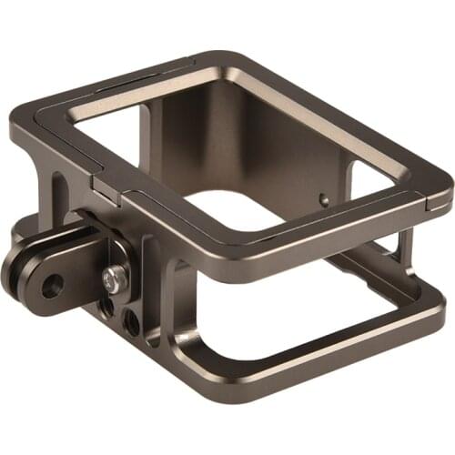 Frame Mount Housing Aluminium Alloy Frame Case with Dual Clod Shoe Camera Cage for GoPro HERO 9 Black Action Camera Accessories