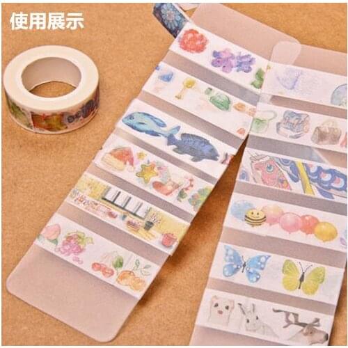 Creative Portable Masking Washi Tape Sub-package Board 5 PCS/Lot Matte Thick Rounded Tape Dispenser