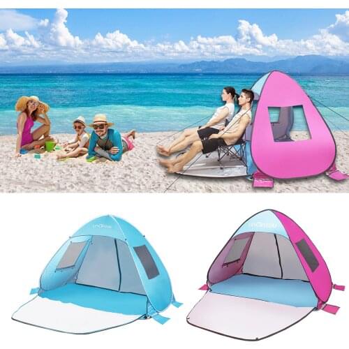 Lightweight Beach Tent Awning Automatic Instant Pop Up Tent Sun Shelter Easy Setup Outdoor UV Protection Camping Travel Tent