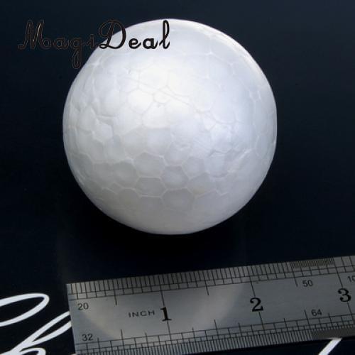 MagiDeal 10 x 6cm White Modelling Craft Polystyrene Foam Ball Sphere Modelling Polystyrene Styrofoam Foam Ball For Supplies