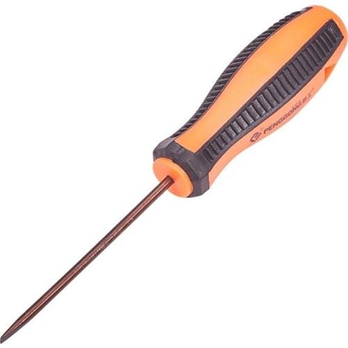 New 3~6mm Tip Two-Color Hole Slotted Screwdriver 97~410mm Long S2 Magnetic Round Shaft Screwdrivers With PP-PTR Handle 1pcs