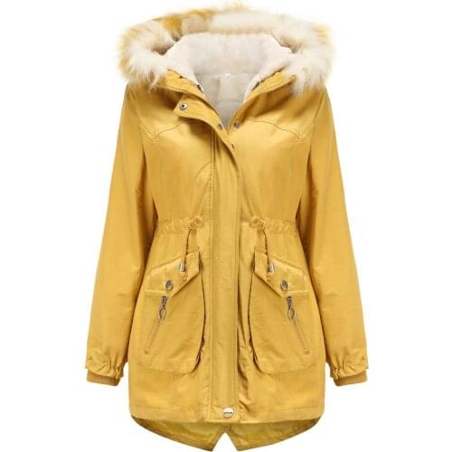 New Womens Detachable Fashion Casual Winter Warm Hooded Parka Windproof and Fleece Three-in-One Jacket Coat Windbreaker