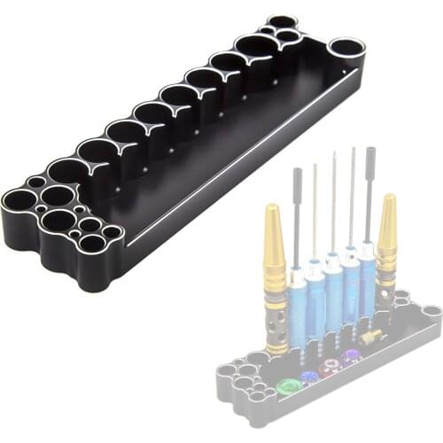 New Professional RC Tool Multifunction Tool Socket Bracket Screwdriver Holder Storage Tray 6061 CNC Display Stand for FPV RC