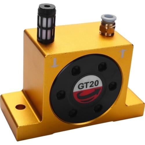 Pneumatic Turbine Vibrators, Silent Industrial Vibrator With Free Muffler For Hopper, Yellow