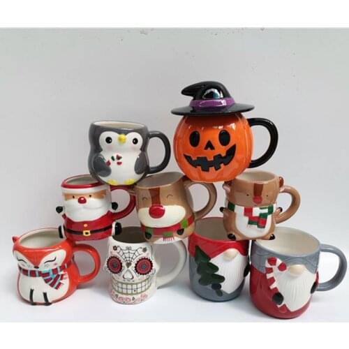 Festival Theme Ceramics Mugs Christmas coffee mug Milk Tea office Cups Drinkware the Best birthday Gift for friends