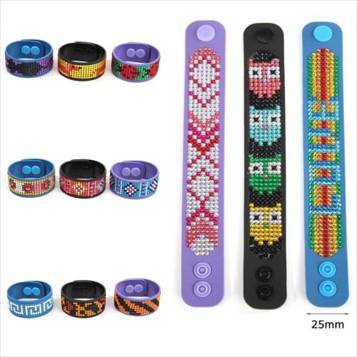 3pcs Diy Diamond Painting Wrist Straps Skillful Watch Belt Animal Mandala Diamond Mosaic Christmas Party Gift Full Partial Drill