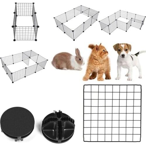 DIY Pet Playpen Fence Enclosure Yard Kennel Dog Cage Pen Crate Kennel Hutch Bunny Cage Easy Install Storage Tool