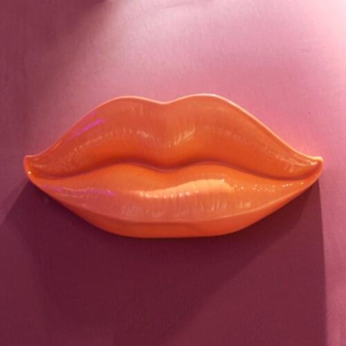 Big Lip Sculpture Decoration Modern Red Lips Pendant Bar Club Theme Wall Decoration