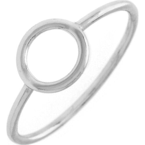 DARK DIAMOND-small circle ring in 925 sterling silver. Comfortable jewel for daily use