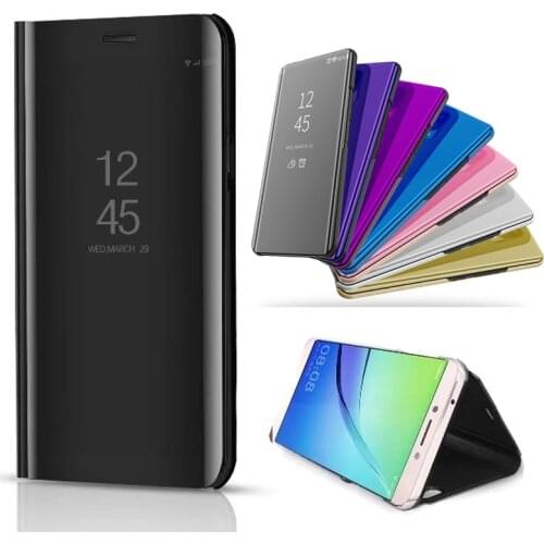 Redmi6 Smart Flip Stand Mirror Case For Xiaomi Redmi 6 Pro 6Pro Case Clear View PU Leather Cover For Xiaomi Redmi 6A Case