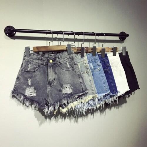 Fashion Short Jeans 2017 Summer Women High Waist Denim Shorts Frayed Hole Female Super Cool Flash Shorts S-6XL Pantalon Femme