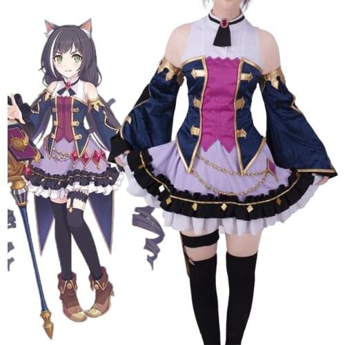 Anime Princess Connect Kyaru Cosplay Costume Women Re Dive Kiruya Cos Lolita Dress Girls Full Set Wig Halloween Party Clothing