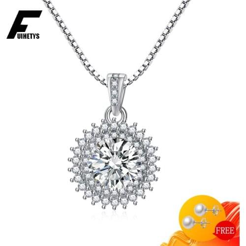 Bali Jelry Charms Necklace 925 Silver Jewelry for Women Round Zircon Gemstone Pendant Luxury Wedding Engagement Fine Accessories