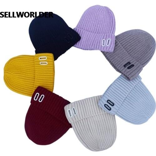 2021 Winter Trend Thick Warm wool bike cap Fluff Hats Fashion elasticity Skullies & Beanies