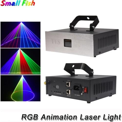 1.5W RGB 3IN1 Animation Laser Light DMX 512 Controller Laser Line Scanner Stage Lighting Effect Laser Projector For DJ Bar Disco
