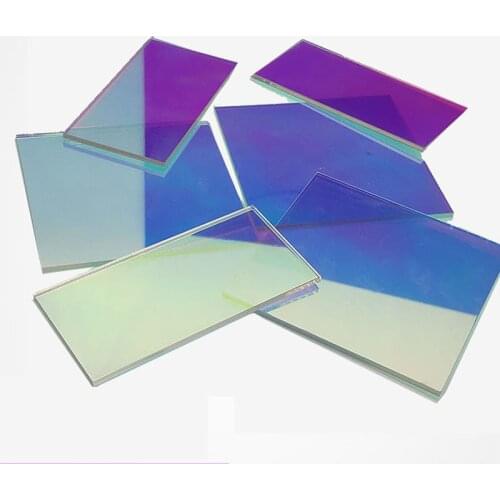 1 Pcs Colorful Acrylic Sheet Laser Colorful Reflective Color Changing Advertising Decoration Wedding Plexiglass Rainbow Box
