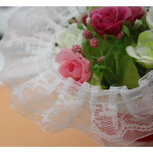 1Yard High Quality White Lace Fabric 4cm Ribbon Guipure Lace Fabric 2020 Embroidery Lace Trims Laces Applique dentelle ruban LP9