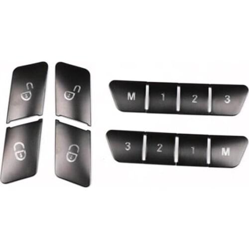 12Pcs Car Door Seat Memory Lock Switch Buttons Stickers Cover Trim for Mercedes Benz a B C E Cl CLA GLA GLE GL GLS ML