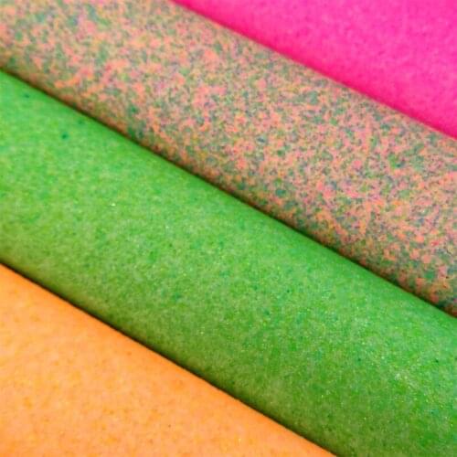 Fluorescent light Colors Fine Beads Glitter Faux Leather Fabric Sheet For Making Shoe/Bag/Clothing/Decoration/DIY Accessorie
