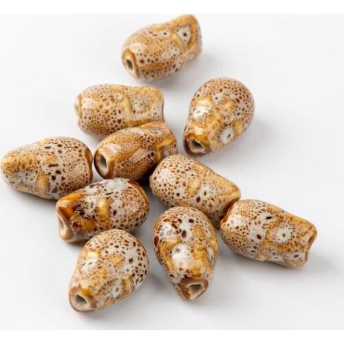 16# 20pcs Skull Shape DIY Ceramic beads beads jewelry string Unique Ceramics Beads Wholesale #A420C