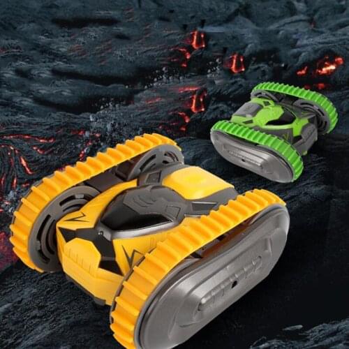 2.4G Mini Track Wheel Interchange Stunt Car Double-Sided Flip Changeable Track Remote Control Climbing Car Childrens Toys