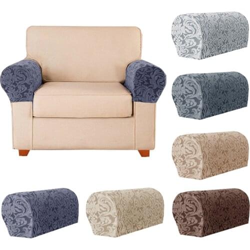 2pcs/set Jacquard Armrest Covers Stretch Chair Sofa Arm Protectors Removable Sofa Arm Rest Cover Detachable Sofa Cover Protector