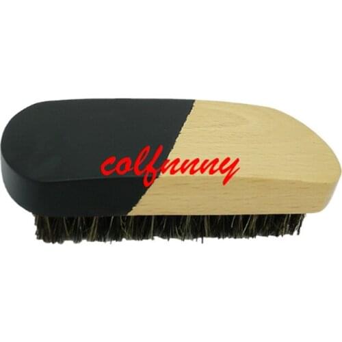 2000pcs/lot Fast Shipping Customized Black Wild Boar Bristle Wooden Beard Brush Size:12*5.8*3.6cm