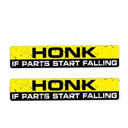 2x Car Styling and Decals Funny HONK Parts Start Falling Helmet Motorcycle Sticker Auto Reflective Tape