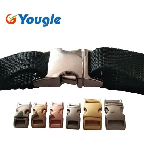 5 Pcs/Lot Metal Curved Wedding Slot Quick Side Release Buckle Buckles 3/8'' 5/8'' 7/8'' inch Paracord Bracelet Dog Collar Bag
