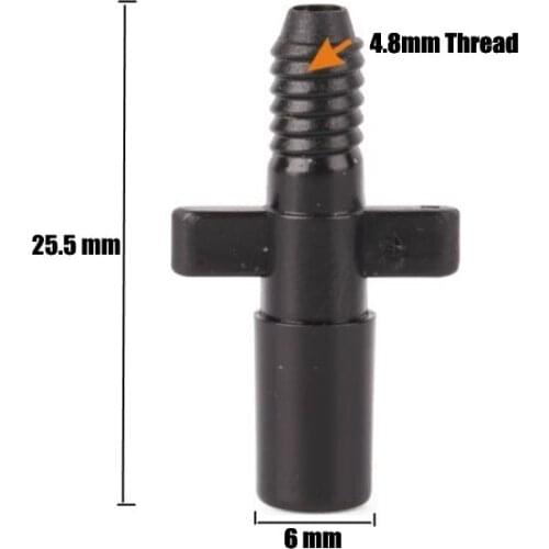 500pcs 6mm Male Thread To O.D 6mm Connectors Gardening Drip Irrigation System Sprinkler Connector Sprinkling Irrigation Parts