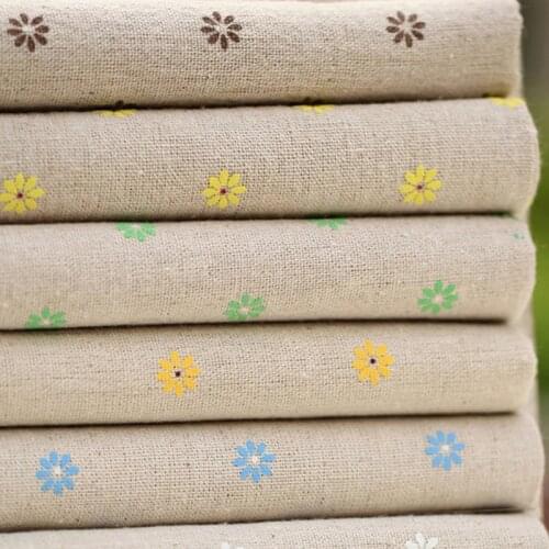 50x150cm Linen Cotton Fabric Cloth For Patchwork Quilting Fabrics Flower DIY Sofa Pillow Curtain Table Sewing Textile Material
