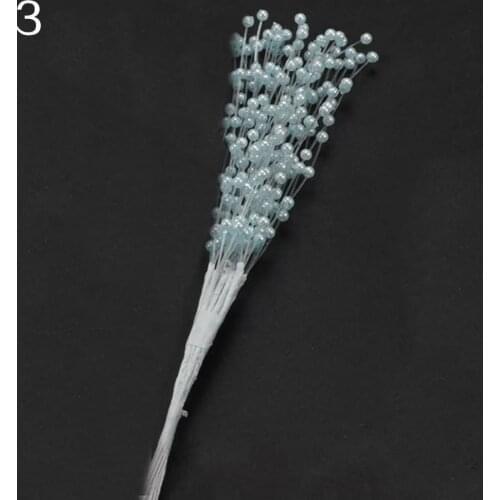 80% Hot Sale 10 Stems Faux Pearl Beads Spray Wedding Bride Flower Bouquet Home Table Decor