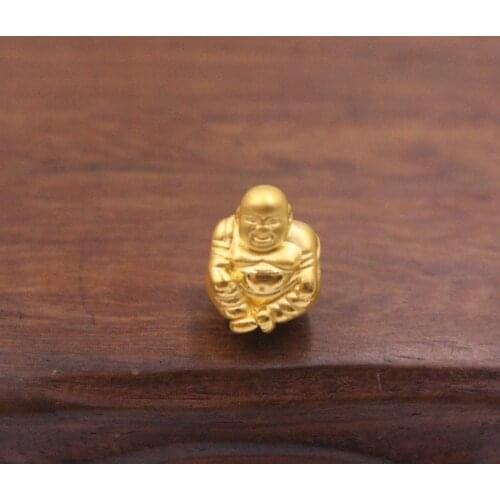 New Pure 24K 3D Yellow Gold Bead 12x12mm Lucky Flower Bead 0.98g