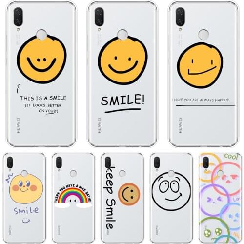 For Huawei Nova Smart Lite 2017 Phone Case Silicone Cute Smile Soft Back Cover For Huawei Nova 5 4 4E 3 3I 3E 2i 2 Lite Plus