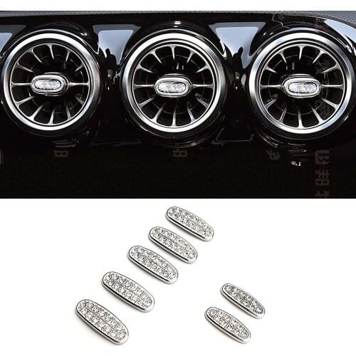 For Mercedes Benz GLA Class 2020 2021 Air Conditioner AC Vent Outlet Center Adjust Switch Button Crystal Trim Diamond Cover