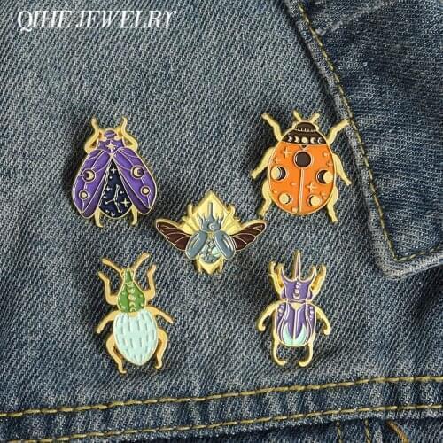 Insect Enamel Pin Bugs Badges Colorful Animal Alloy Metal Brooch Bag Hat Backpack Accessories Men Women Jewelry