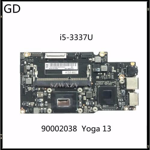 GD Original For Lenovo Yoga 13 Laptop Motherboard With i5-3337U Processor FRU:90002038 HM76 DDR3 Full Tested
