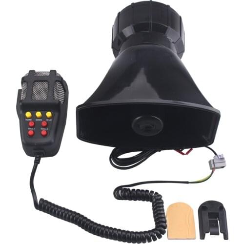 Speakers Loud Car Horn Police Siren Air Horn Megaphone Tone Emergency Motorcycle Ural 12V 100W Mic PA System Amplifier Hooter