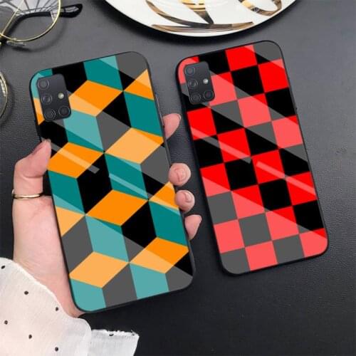 Checkered Black And White Leopard Print Phone Case For Samsung S6 7edge 8 9 10e 20plus S20 Ultra Note8 9 10proTempered Glass