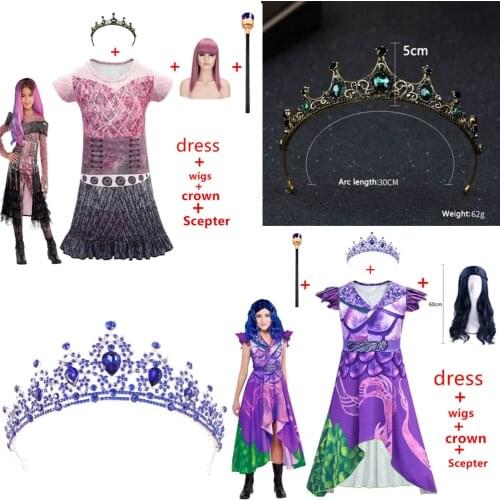 Hot Sale evie descendants 3 Mal Cosplay Fantasia costumes Audrey Costumes girl Halloween Costumes for Kids Fancy Party Costume