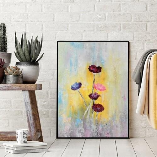 Wall Art Abstract Flower Oil Painting On Canvas Handmade Modern Paintings For Home Decoration Picture Hand Painted Unframed