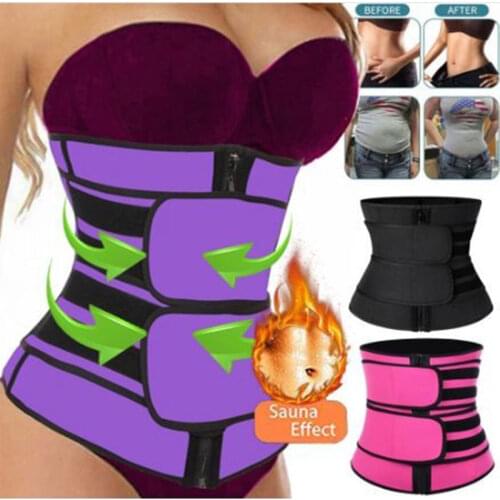 Neoprene Sauna Shaper Waist Trainer Corset Sweat Slimming Belt for Women Weight Loss Compression Trimmer Workout Fitness