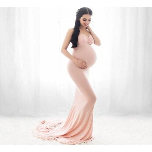 Maternity dress Pregnant Clothes Mercerized cotton Chiffon Dress Photography clothing women Maternity summer long pregnant Dress