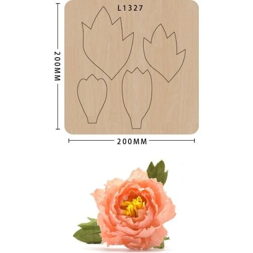 Christmas present Wrinkled peony wood moulds die cut scrapbook DIY handmade crafts making decor supplies dies template