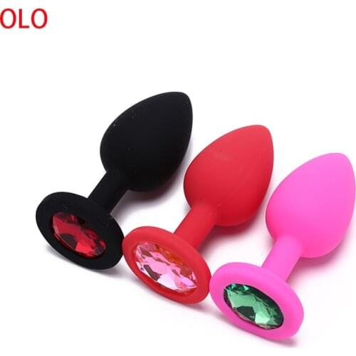 Sexy Silicone Anal Plug Massage Adult Sex Toys For Women Or Man Butt Plugs Couple Removable Jewel Decoration Butt Plug Feather