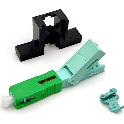 UNIKIT Cable Clip KG53 Quick Connnector SM SC APC UPC Fast Connector FTTH Cold Connector Fiber Optic 100/200 Pcs Lot